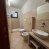 Bagno con doccia, grande lavabo e bidet.